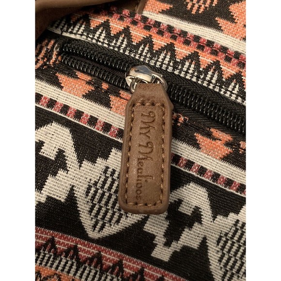 My Mealivos 50%Cotton/50% Vegan Leather Southwestern Duffle Weekend Bag - Picture 2 of 6